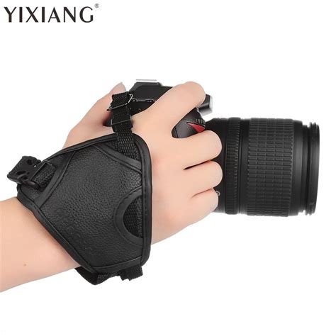 yixiang dslr camera pu leather grip rapid wrist strap soft hand grip camera bag universal