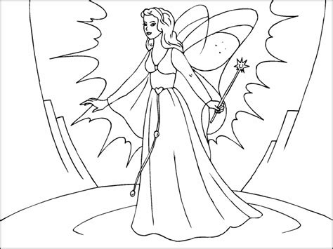 magic fairy coloring page coloring pages