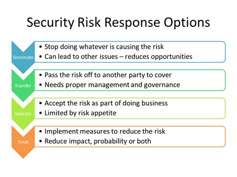 security risk response options halkyn security blog