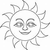 Coloring Pages Sun Template Smiling Sunshine Pumpkin Pattern sketch template
