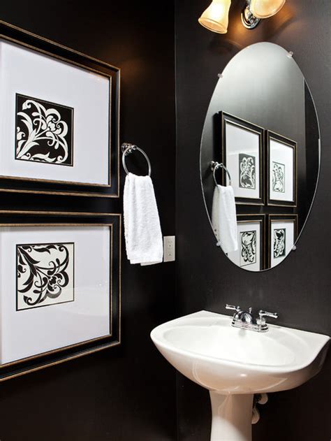 black powder room ideas pictures remodel and decor