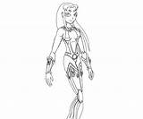 Starfire Titans Getcolorings sketch template