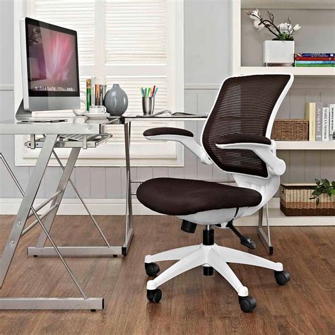 modway edge white base office chair with mesh back multiple colors