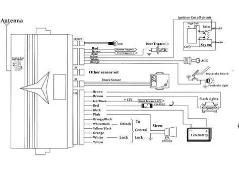 car alarm wiring diagram  security   diagrams   car alarm installation