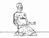Ramos Sergio Coloring Goal Celebrating Coloringcrew Pages sketch template