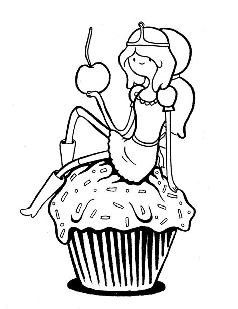 Desenho De Princesa Jujuba E Cupcake Para Colorir Tudodesenhos