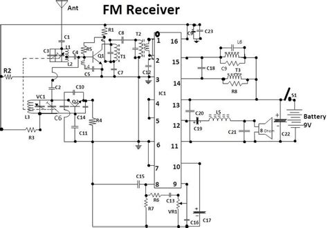 fm radio receiver schematic circuit diagram wiring diagram  schematics