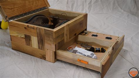 secret compartment pallet wood shoe box  jackman works