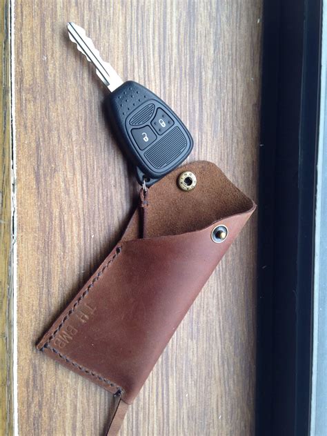 car key holder  leather key holder leather keychain leather pouch