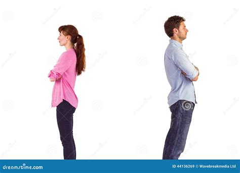 Man And Woman Facing Away Stock Image Image Of Fashion 44136269