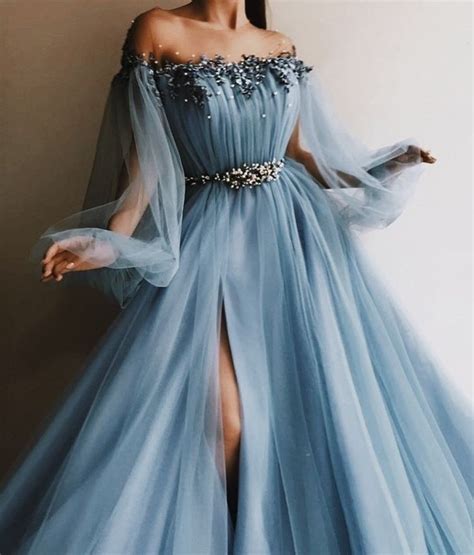 pin by soul aesthetic on aes blue trendy prom dresses gowns