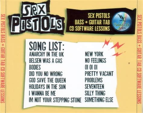 never mind the bollocks heres the artwork albums no 1232 sex pistols bass guitar tab cd