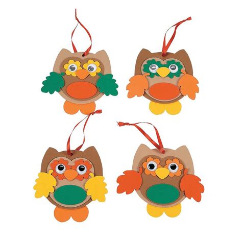 fall color owl ornament craft kit owl crafts crafts october crafts