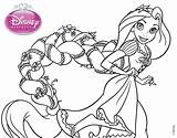 Rapunzel Enredados Trenza Disney Treccia Imprimir Pascal Seleccionar Acolore sketch template
