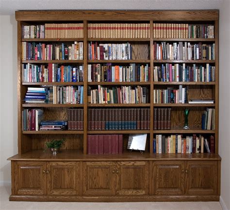 hand crafted build in oak bookcase by downing fine woodworking