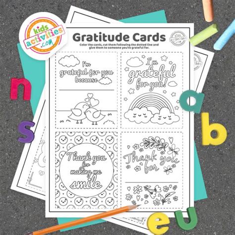 printable gratitude quote cards  kids coloring pages kids
