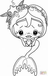 Coloring Mermaid Pages Little Girl Sad Cute Printable Drawing Princess Mermaids Colouring Child Supercoloring Getdrawings Getcolorings Clipart Color Indian Animals sketch template