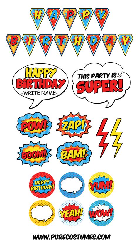 superhero birthday printables printable word searches