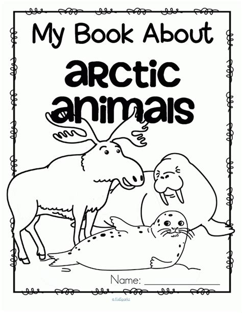 printable arctic animals coloring pages  calendar printable