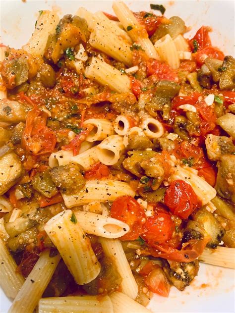 roasted cherry tomato and eggplant pasta recipe on food52 recipe