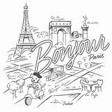 Paris Coloring Pages Printable France French Kids Color Adult Colouring Pen Sheet Sheets Portadas Book Para Adults Print Drawing Travel sketch template