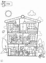 House Pages Dollhouse Coloring Colouring Doll Parts Clipart Printable Part Spanish Drawing Furniture There Kids Teaching Justine La Getdrawings English sketch template