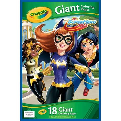 crayola giant coloring pages featuring dc girl superheroes  count