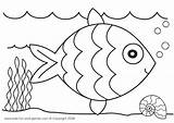 Fish Coloring Pages Printable Simple Easy Colouring Kids Color Fishes Getcoloringpages Book Outline Template Preschool Print Water Theme Fishing Gif sketch template