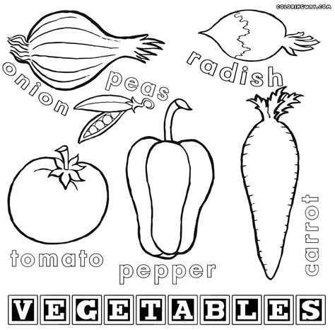vegetabless coloring pages coloring home