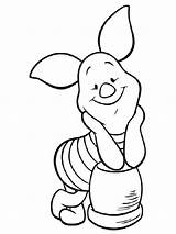Piglet Coloring Pages Pig Printable Pooh Winnie Disney Cartoon Print Clipart Kids Adorable Colouring Color Drawing Para Sheets Cute Happy sketch template