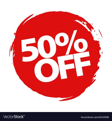 Special Offer 50 Percent Discount Design Vector Image