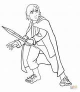 Hobbit Frodo Herr Ringe Baggins Bilbo Ausmalbild Ausdrucken sketch template