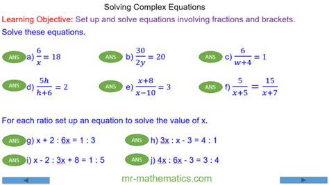 complex linear equations  mathematicscom