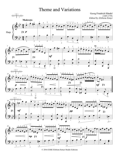 theme  variations harp column