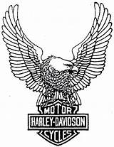 Harley Davidson Logo Outline Coloring Drawing Eagle Pages Dessin Clip Drawings Stencil Symbol Tattoos Motorcycle Skull Clipart Stencils Tattoo Vintage sketch template