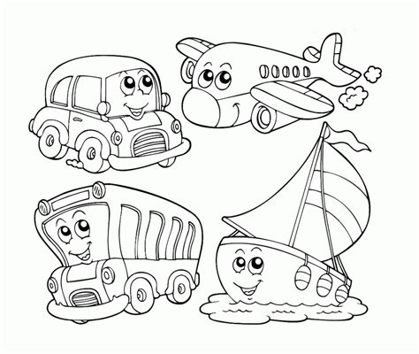 transportation pictures  kids coloring home