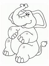 Elephant Coloring Pages Printable Colouring Animal Worksheets sketch template
