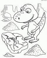 Buddy Dinotren Dinosaurio Investigando Fósil sketch template