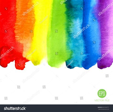 Rainbow Watercolor Texture Abstract Background Vector Stock Vector