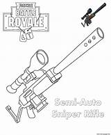 Fortnite Coloring Pages Sniper Skin Guns Printable Colouring Easy Rifle Assault Print Info sketch template