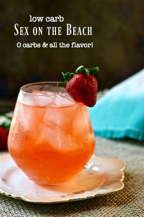 Sex On The Beach Drink Fruity Low Carb Summer Cocktail