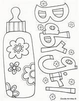 Coloring Baby Pages Girl Shower Kids Printables Printable Print Color Girls Getcolorings Doodle Alley Babygirl sketch template