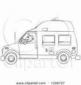 Motorhome Man Driving Clipart Outlined Class Cartoon Vector Royalty Djart Pages Google Colouring Camper Search Hauler Atv Trailer Toy Campers sketch template