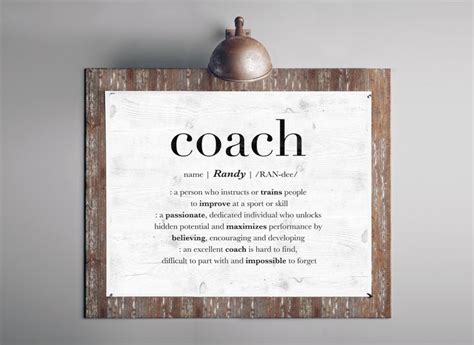 personalized gift  coach   basketball coach print etsy