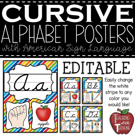 cursive alphabet  classroom wall alphabetworksheetsfreecom