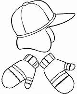 Coloring Pages Mittens Hat Warm Keep Hand Color sketch template
