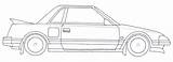 Mr2 Toyota Aw11 sketch template