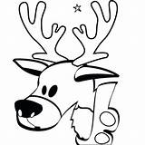 Reindeer Scribblefun Antlers sketch template