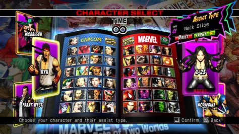ultimate marvel  capcom  characters full roster   fighters altar  gaming