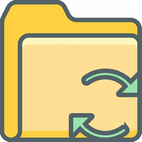 folder sync document exchange file network reload icon   iconfinder